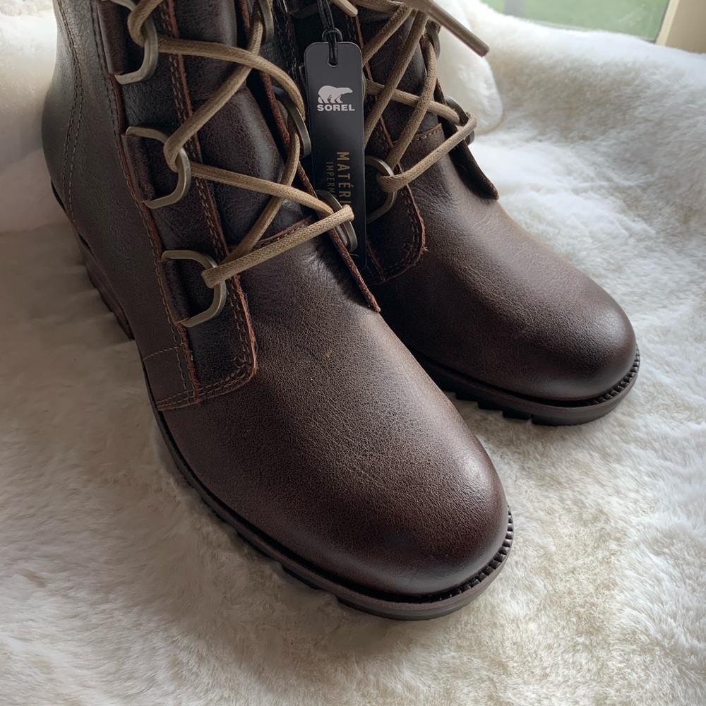 {Sorel} Cate Brown Lace Up Boots - Picture 4 of 6